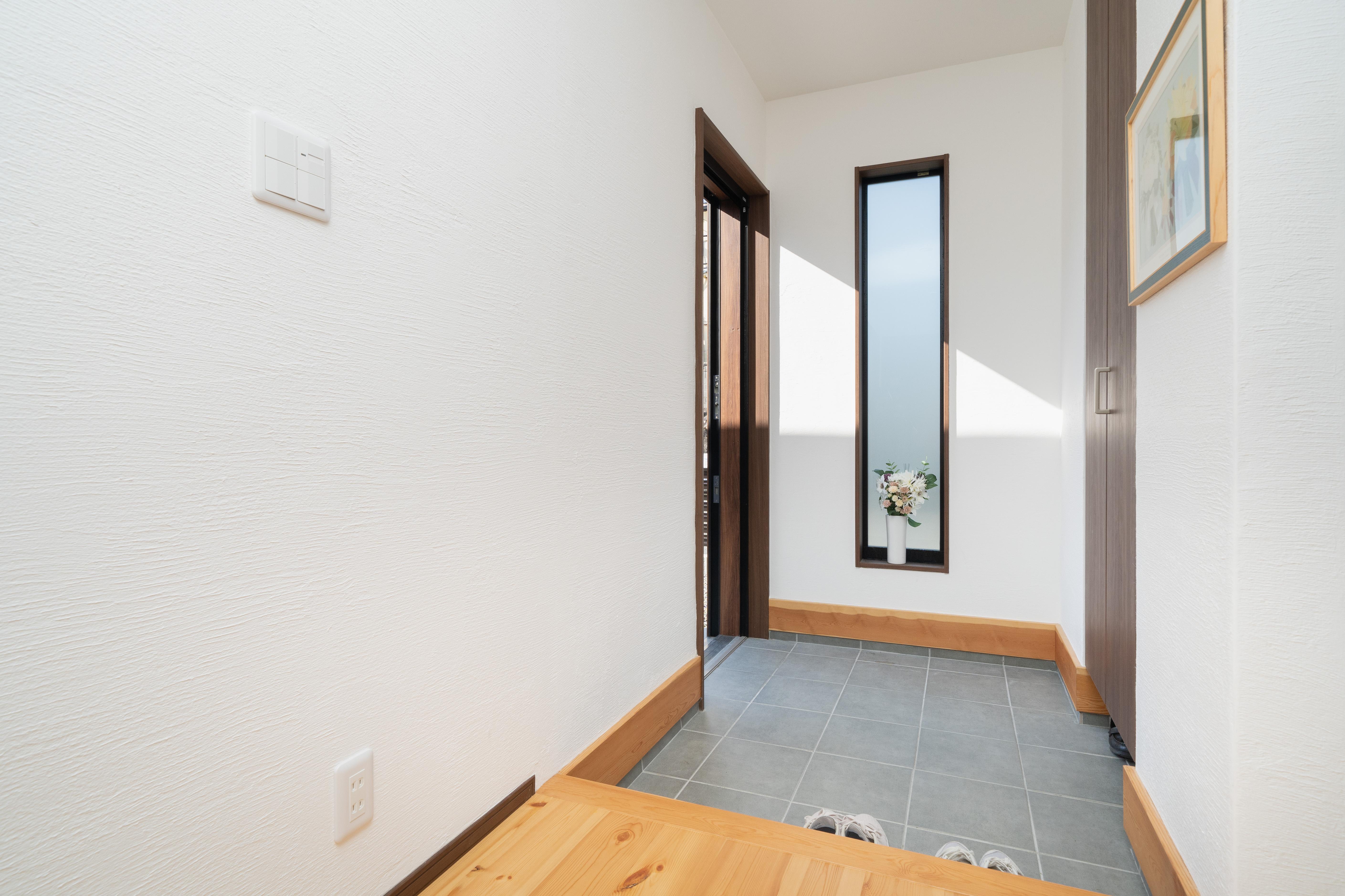 House in Ino Himawari Danchi, Oita City [SAKAI's renovation house] Interior after construction Vanity